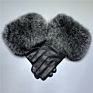 Real Fox Fur Gloves Women / Genuine Sheepskin Motorcycle Women Leather Gloves /Warm Leather Real Fur Gloves