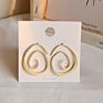 Retro Abstract Modern Art Lines Statement Metal Earrings Geometric Earring for Women Jewelry