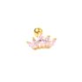 Roxi S925 Sterling Silver Single Crown Stud Earring Diamond Threaded Ear Piercing Cz Earrings