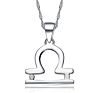 S925 Sterling Silver 12 Constellations Pendant Necklace Zodiac Sign Jewellery Gift for Women Girlfriend Couple