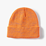 Sa6640 Mens Womens Solid Colors Full Reflective Beanie Caps Cuffed Thick Warm Hats to Keep Safe in Dark
