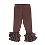 Sales Toddler Ruffle Leggings Solid Color Triple Cotton Kids Clothing Girls Ruffle Pants