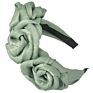 Satin Hair Accessories Women Hairband Headband Pure Satin Big Flower Hard Hair Band for Girls