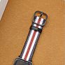 Service Genuine Leather Stitching Silicone Rubber Watch Band