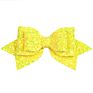 Shiny Leather Hair Accessories Ribbon Colorful Big Hair Bows Clips for Girls Kids