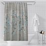 Shower Curtain Fabric 3D Digital Printed Green Shower Curtain