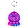 Silicone Resin Cartoon Key Chain Anime Soft Rubber Pvc Push Pop Fidget It Bubble Fidget Boba Keychain for Woman Girl