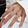 Simple Double-Layer Multi-Layer Plain Titanium Steel 18K Gold Ring for Men and Women Couples