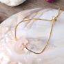 Single Stone Gold Chain Adjustable Crystal Bracelets Natural Nugget Quartz Crystal Simple Bracelet