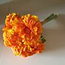 Six Heads and Hands Tied Marigolds Colorful Artificial Flowers
