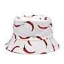 Spring and Outdoor Leisure Couple Fisherman Hat Colorful Fruit Printing Double-Sided Sun Hat
