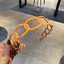 Plastic Circles Wide Chain Headbands