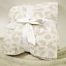 Stock Lot Big Chunky Jacquard Animal Print Leopard Knit Throw Blanket for Home Decor