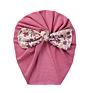 Style Baby Hats Lovely Newborn Printed Bow Milk Silk Stretchy Children's Hat Knot Bonnet Infant Turban