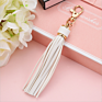 Tassel Keychain Women Cute Tassel Keychain Accessories Pu Leather Car Bag Gold Key Ring Fringe Jewelry Friends Xmas Gift