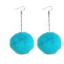 Temperament Chain Long Wool Ball Pom Pom Earrings Women's Earrings for Women
