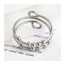 Tiktok Anxiety Sliding Beaded Ring Stainless Steel Spinner Anxiety Ring Anti-Stress Fidget Ring