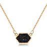 Turquoise Diamond Pendant Necklace Simple Clavicle Chain Multicolor Crystal Cluster Christmas Gift