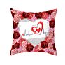 Valentine's Day Decorative Red Throw Pillow Covers Valentine Gift Love Heart Square Couple Cushion Cases for Sofa Bed18X18 Inch