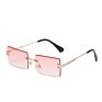 Vintage Rimless Square Small Rectangle Men Sun Glasses Sunglasses