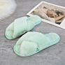 Warm Crossed Faux Fur Indoor Slippers Wholesales Women Stitched Fuzzy Outdoor Ladies Faux Fur Bedroom Fur Slippers for Women