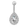 Water Drop Cubic Zirconia Piercing Navel Surgical Steel Piercings Navelpiercing Ombligo Nombril Belly Button Rings Cllp021