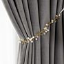 White Elegance Interior Thermal Insulated Double Panel Blackout Curtains Soft Velvet Curtain for Bedroom