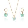 Women Jewelry Acrylic Alloy Charms Butterfly Pendant Necklace