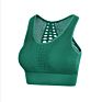 Women Padded Tank Top Bra Dry Fast High Impact Gymnastic Sweat Yoga Seamless Mesh Pattern Sports Bra