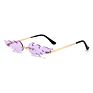 Women Party Decor Glasses Trend Green Fire Flame Shaped Sunglasses