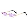 Women Party Decor Glasses Trend Green Fire Flame Shaped Sunglasses
