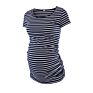 Women's Maternity Block Tops Short Sleeve T-Shirts Blouses for Breastfeeding Friendly