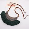 Women's Tassel Necklace Drop Shipping Jewelry Retro Bohemian Crescent Pendant Necklace