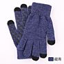 Wool Knitted Touch Screen Gloves Acceptable Couple Plush Thickened Cold Proof Warm Non-Slip Gloves