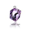 Xichuan Tilted Dice Shaped Ice Cube Fancy Crystal Glass Alloy Back Pendant Necklace Strass Rhistone Diy Decoration Accessories