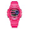 Youngs Pu Strap Ladies Sport Plastic Digital Lcd Display Watch