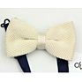 Youth Men Big Boys Formal Polyester Knit Men's Knitted Bow Tie Knitting Casual Tuxedo Bowties Knited Tie Solid Pre-Tied Bow Tie