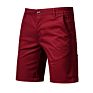 100% Cotton Shorts Men Solid Color Casual Short Mens Track Pants Jogger Knee-Length Shorts for Mens