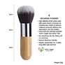 11Pcs Eco-Friendly Bamboo Handle Natural Hair Professional Makeup Brush Set/Kit Vegan Cruelty Free - Premium Synthetic Kabuki