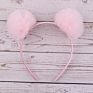 12Colors Headband with Rainbow Pom Poms Hair Band for Girls Hair Hoop Fur Ball Furry Ears Stylish and Easter Gift