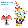 12Pcs One Pack 10 Colors Pvc Butterflies 3D Wall Sticker Home Decorations Refrigerator Decoration Wall Sticker Butterfly