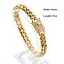 14K 18K Gold Plated Stainless Steel Iced Out Cz Miami Hip Hop Jewelry Cuban Luxury Link Chain Diamond Bracelet for Men Women