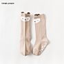 1 Pair 0 to 24M Cute Fox Baby Sock Non Slip with Grips Cotton Long Socks for Infant Girls Boys Newborn Knee High Socks