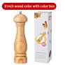2 Size of Retro and Wood Colors Pepper Mill 5/8 Inch Salt and Pepper Grinder Set