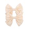 3.3Inch 2Pc/Lot 24 Colors Cute Colorful Solid Ribbon Grosgrain Hair Bow with Clips Ribbon Headwear Hairpin Hair Accessories