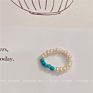 34 Models Vintage Handmade Irregular Geometric Adjustable Stacking Freshwater Baroque Pearl Beaded Heart Elastic Ring Women Girl