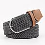 42 Colors Men Women Casual Knitted Pin Buckle Belt Woven Canvas Elastic Expandable Braided Stretch Belts Plain Webbing Strap