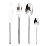 4 Pcs Flatware 304 Stainless Golden Set Black Handle and Gold Cutlery