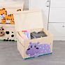 51.8*35.8*35.5Cm Foldable Organizer with Lid Oxford Fabric Cute Animal Washable Kids Toys Storage Box