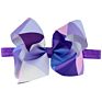 6" Big Baby Girls Colorful Grosgrain Ribbon Hair Bows Headbands Cute Elastic Headwrap for Girls Hair Accessories